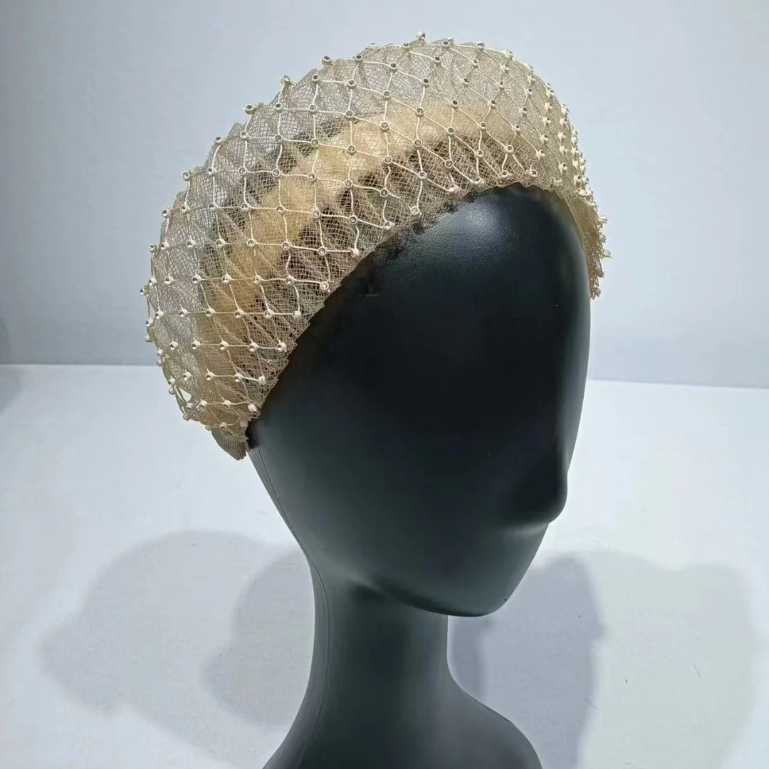Handmade Femme Mariage Headpiece Fascinator Hat Women Formal Wedding Church Event Tea Millinery Cap Feather Kentucky Derby Race