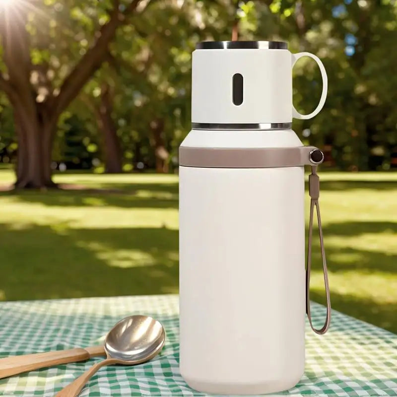 600ml Stainless Steel Travel Thermal Mug | Leak-Proof Thermos Coffee Cup