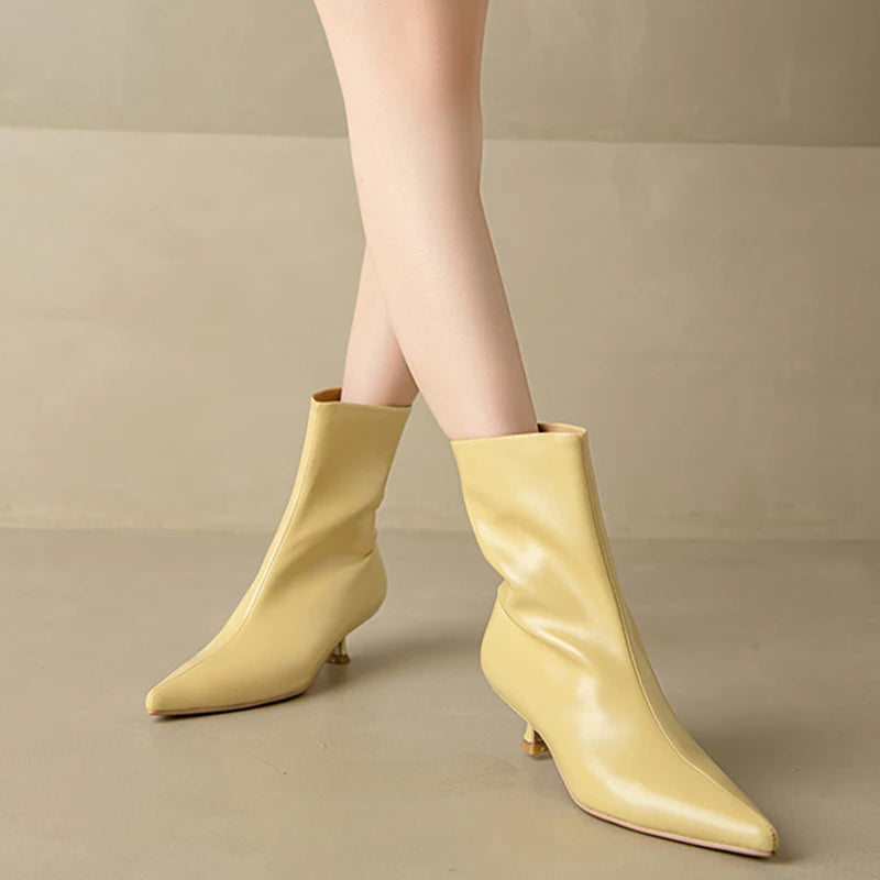 Women's Real Leather Ankle Boots