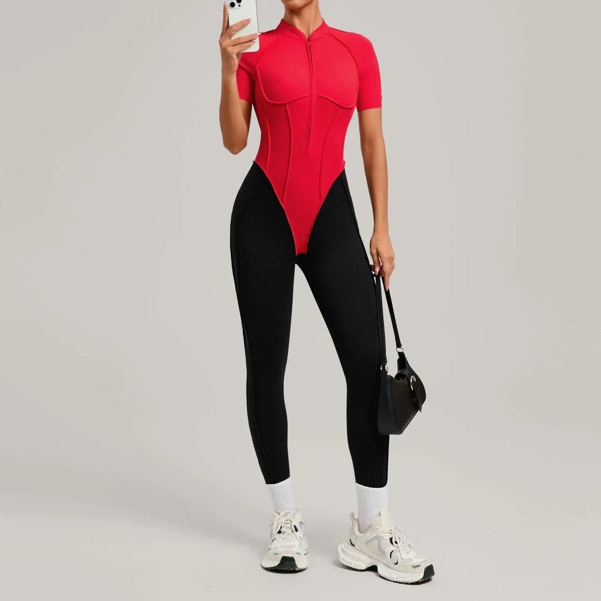 Women’s Sleeveless Yoga Jumpsuit with Open-Back Detail
