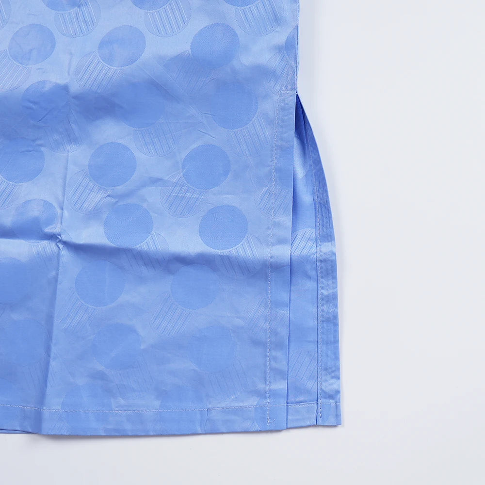 H&D 2026 African Clothing For Man Traditional Agbada Sets 3PCS Blue Thobe Pant Suits Bazin Riche Embroidery Wedding Party Dress