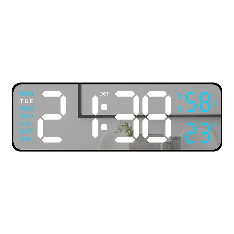Digital LED Alarm Clock with Calendar,Temperature and Humidity. Acrylic or