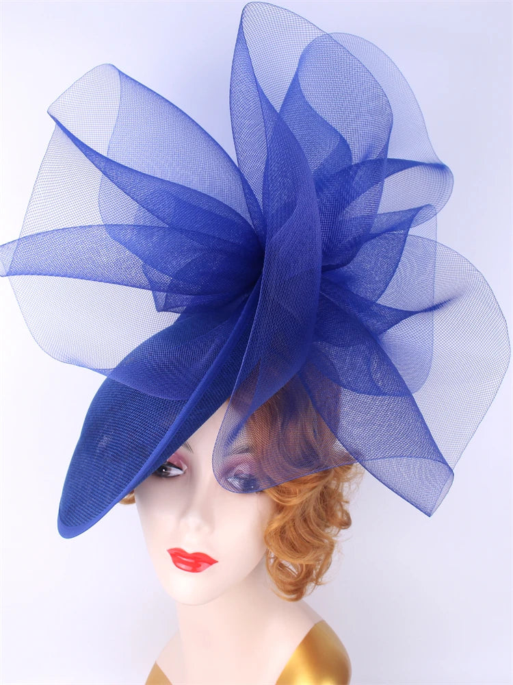 Elegant Wedding Mesh Flower Fascinator Hat for Women Tea Party Headpiece Royal Ascot