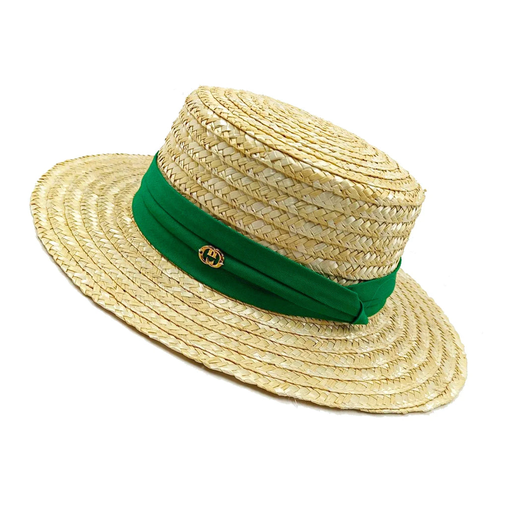 Women's Shiny Straw Sun Hat | Hepburn Style Beach Hat | AvantBah