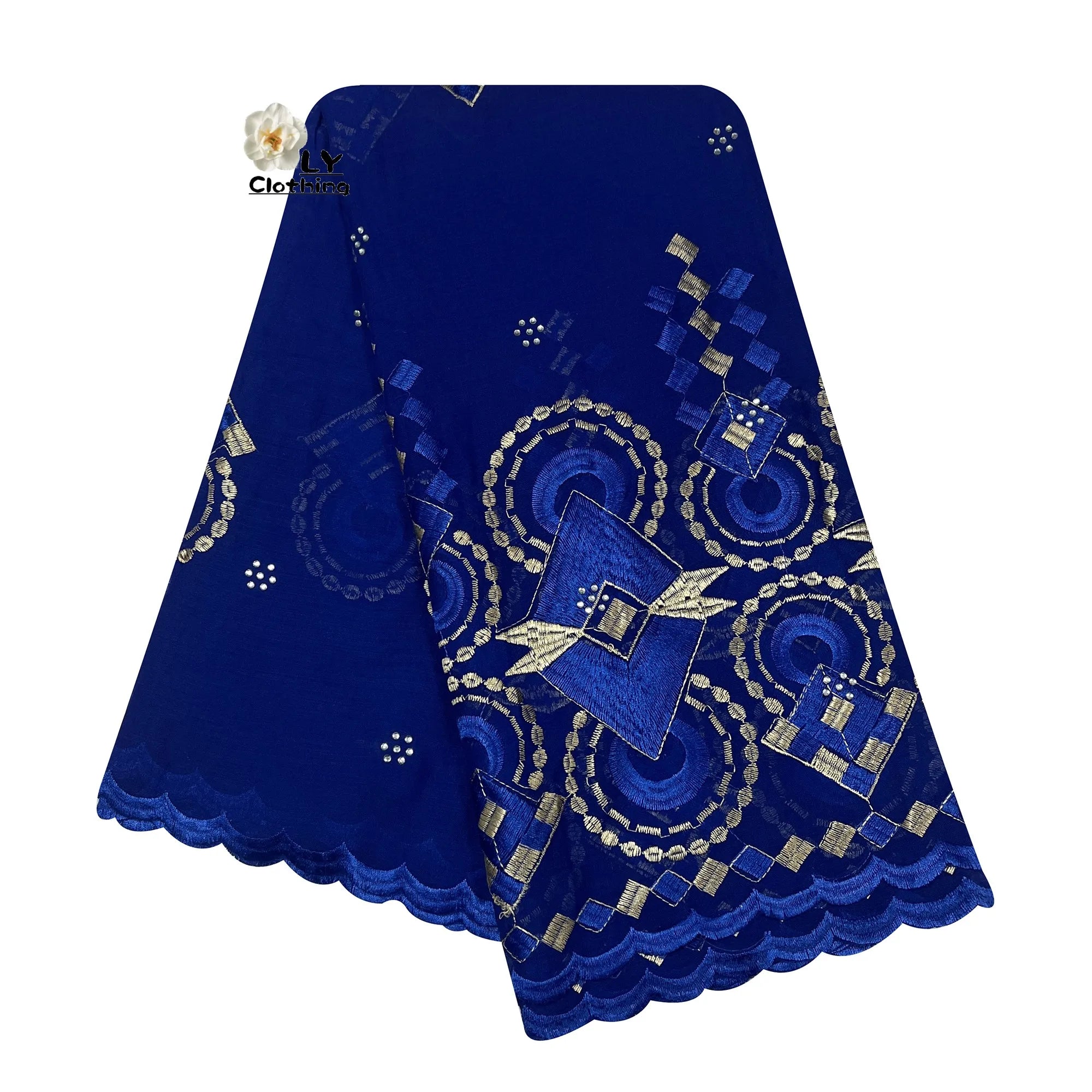Embroidered Sequin Hijab Shawl - Premium Cotton Pashmina