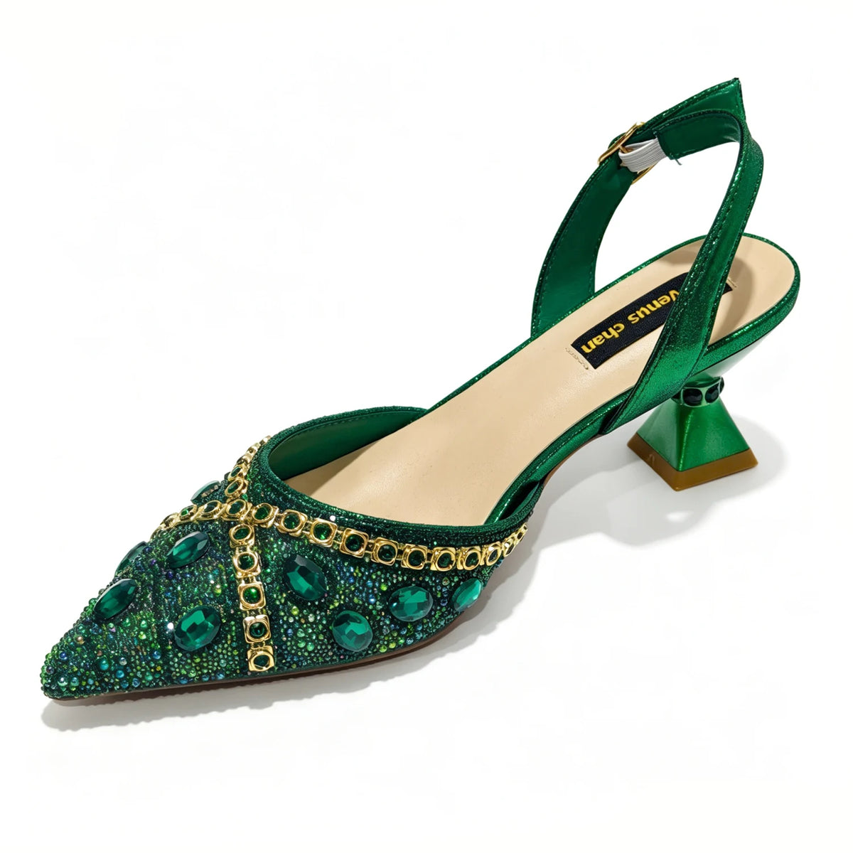 New Italian Design Blue Rhinestone High Heel Shoes & Bag Set Elegant Pointed-Toe For Women Wedding Party Evening Occasions