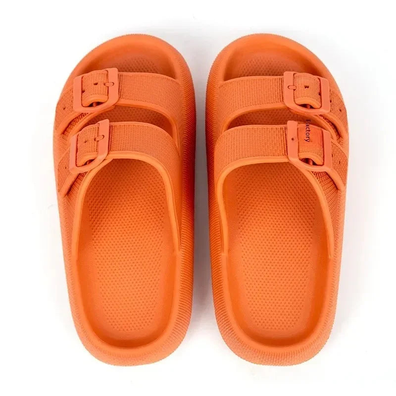 New Women's Slippers Thick Bottom Anti-Slip Home Outdoor Sandals Comfortable EVA Material Pure Color Slippers