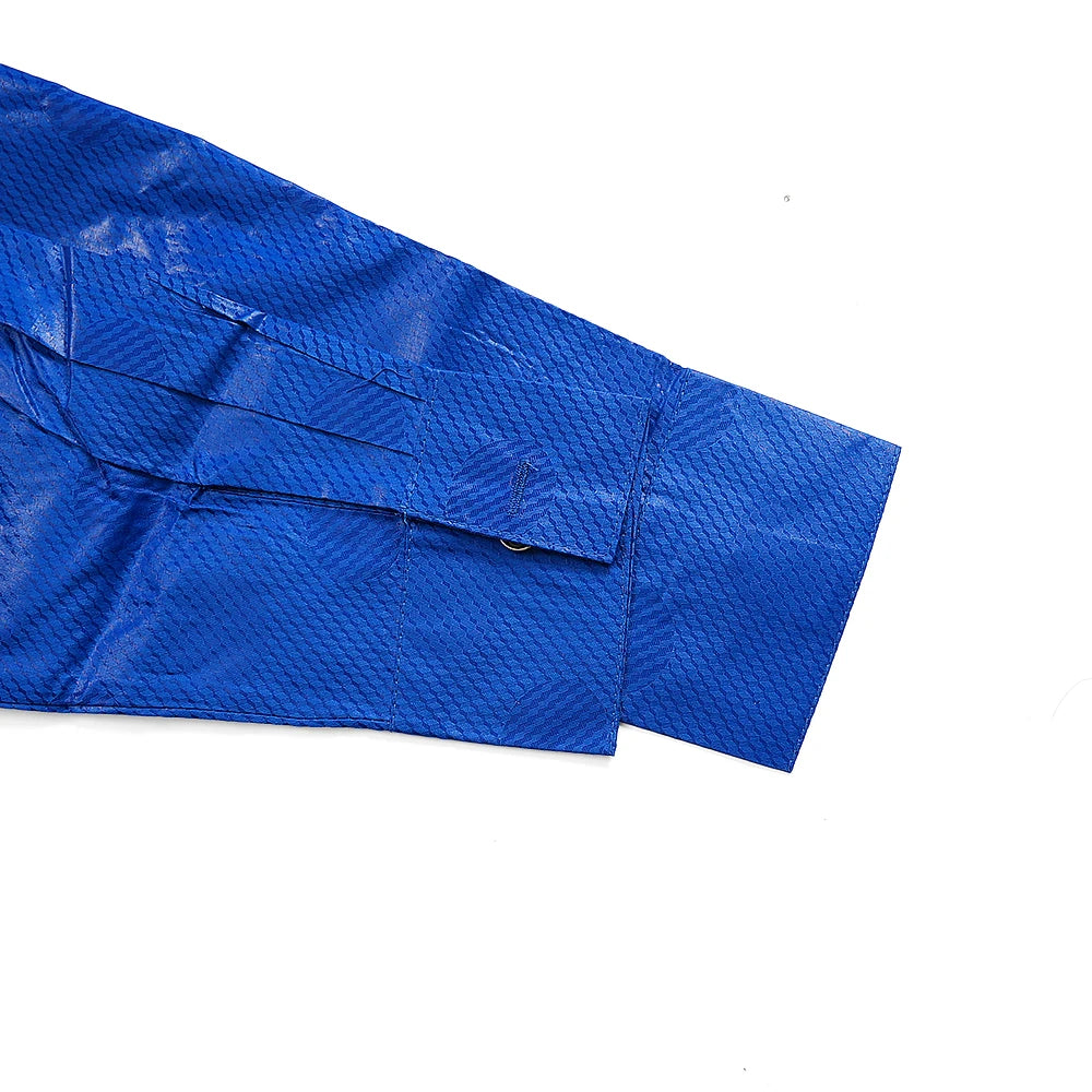 Men's African Agbada 3-Piece Set | Blue Bazin Riche Embroidery Shirt & Trousers | Wedding & Party