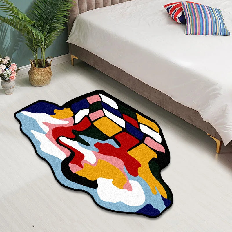 Magic Cube Tufting Rug | Soft 3D Bathroom Mat & Bedroom Doormat | HotTrendyPicks