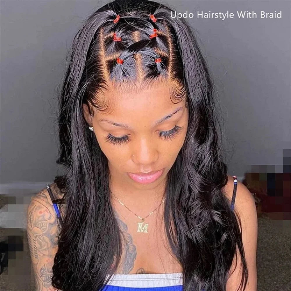 Perruques Lace Front 360 Cheveux Humains Body Wave Perruques Cheveux Humains Full Lace Frontal Brutes Indiennes Sans Colle 38 Pouces Perruque Lace Front HD