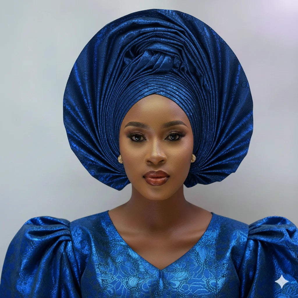 Women's Sego Head Wrap | Pre-Made African Gele Turban for Weddings & Parties | AvantBah