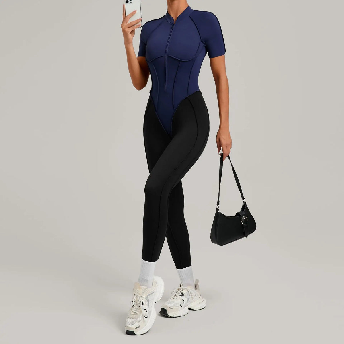 Women’s Sleeveless Yoga Jumpsuit with Open-Back Detail