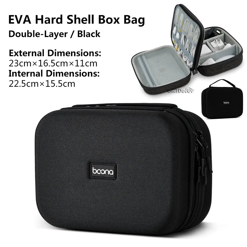 Sac de rangement HardDigital | Organiseur de voyage pour câbles, chargeurs et écouteurs | HotTrendyPicks