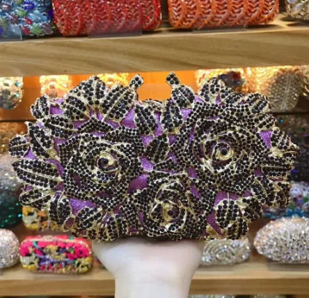 Women's Crystal Clutches Cocktail Purse