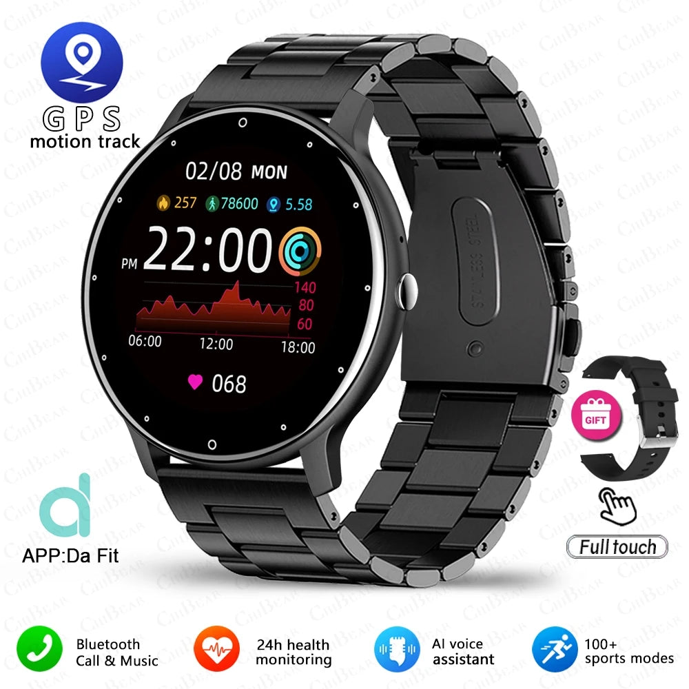 2026 New Ultra-Slim Smart Watch Men 100+ Sports Modes Heart Rate Monitoring AI Voice Assistant Bluetooth Call Smartwatches