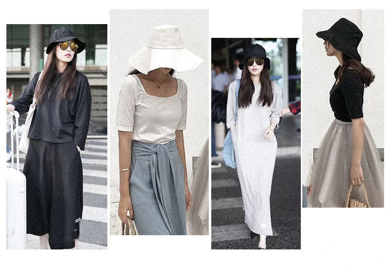 Women's Wide Brim Double-Sided Bucket Hat