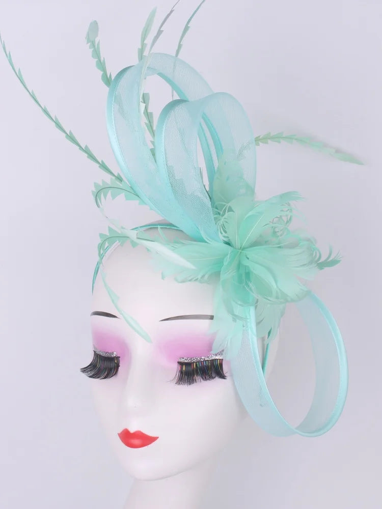 Wedding Veils Wedding Pillbox Cap Women Vintage Red White Black Fascinators Hat New Fashion Party Headpiece Feathers Hats Femme