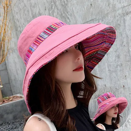 Women's Wide Brim Double-Sided Bucket Hat