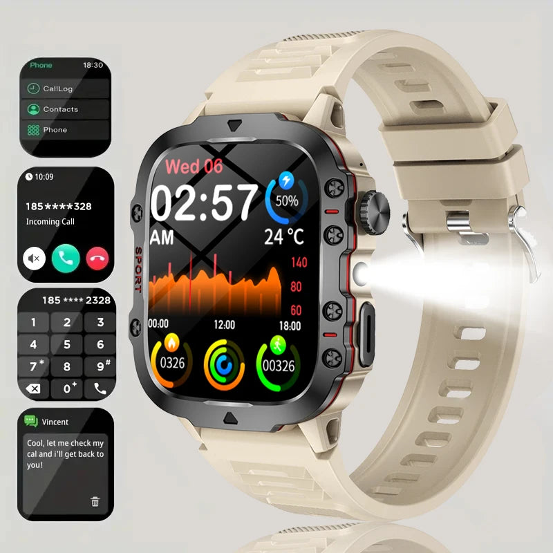 Bluetooth Smartwatch | Heart Rate Sleep Tracker | Gift for Men & Women