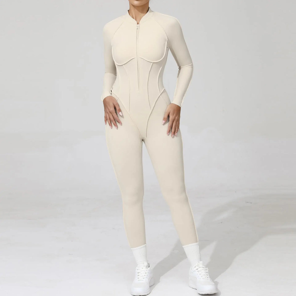 Women’s Sleeveless Yoga Jumpsuit with Open-Back Detail