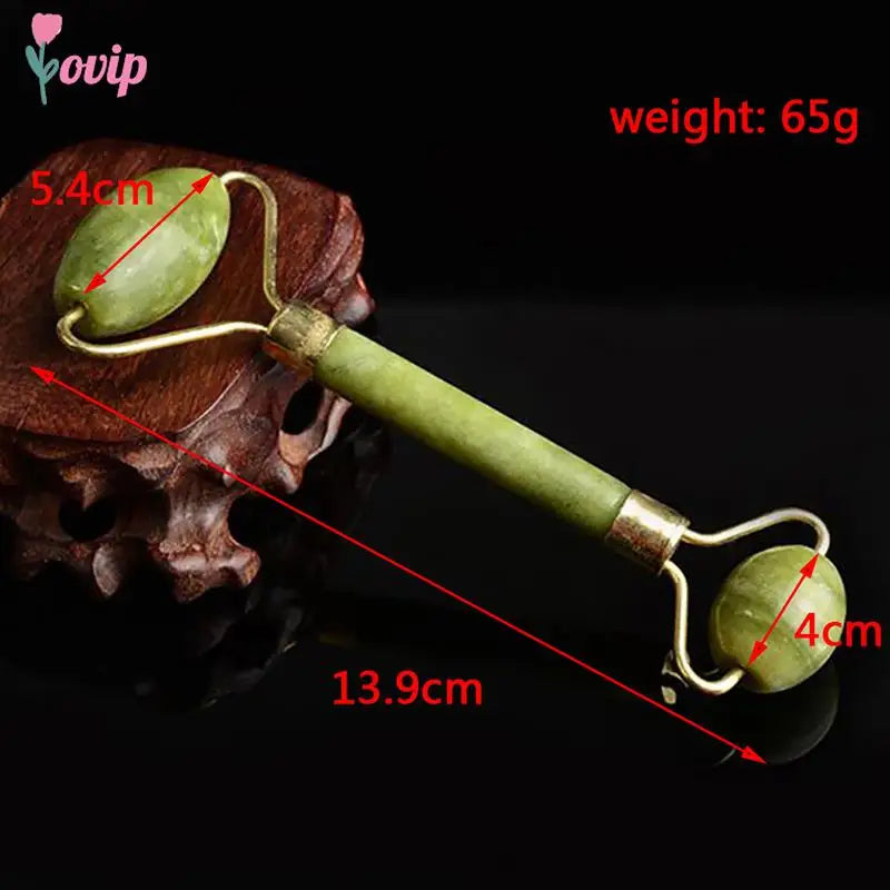 Natural Jade Facial Massage Roller | Anti-Wrinkle Face Slimming Beauty Tool | HotTrendyPicks
