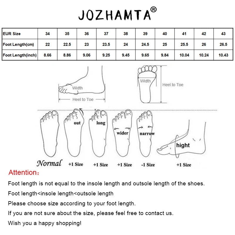 JOZHAMTA Size 34-43 Women Real Leather Thin Heels Ankle Boots Slip On Warm Autumn Winter Sexy Round Toe Elegant Short Boots