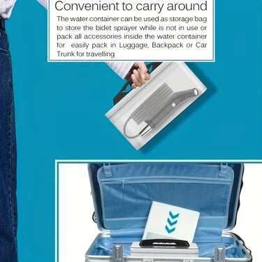 A Very Useful Portable Electric Bidet Sprayer with 2-Level Pressure Adjustment, Handheld Sprayer for Personal Hygiene - Rechargeable, with a Water Tank - Ideal for Travel, Camping, and Daily Use