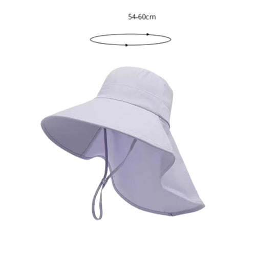 1pc Women Sun Hat Anti Hiking Fishing Hats Wide Brim Foldable Summer Beach Hat with Neck Cover Outdoor Visor Caps