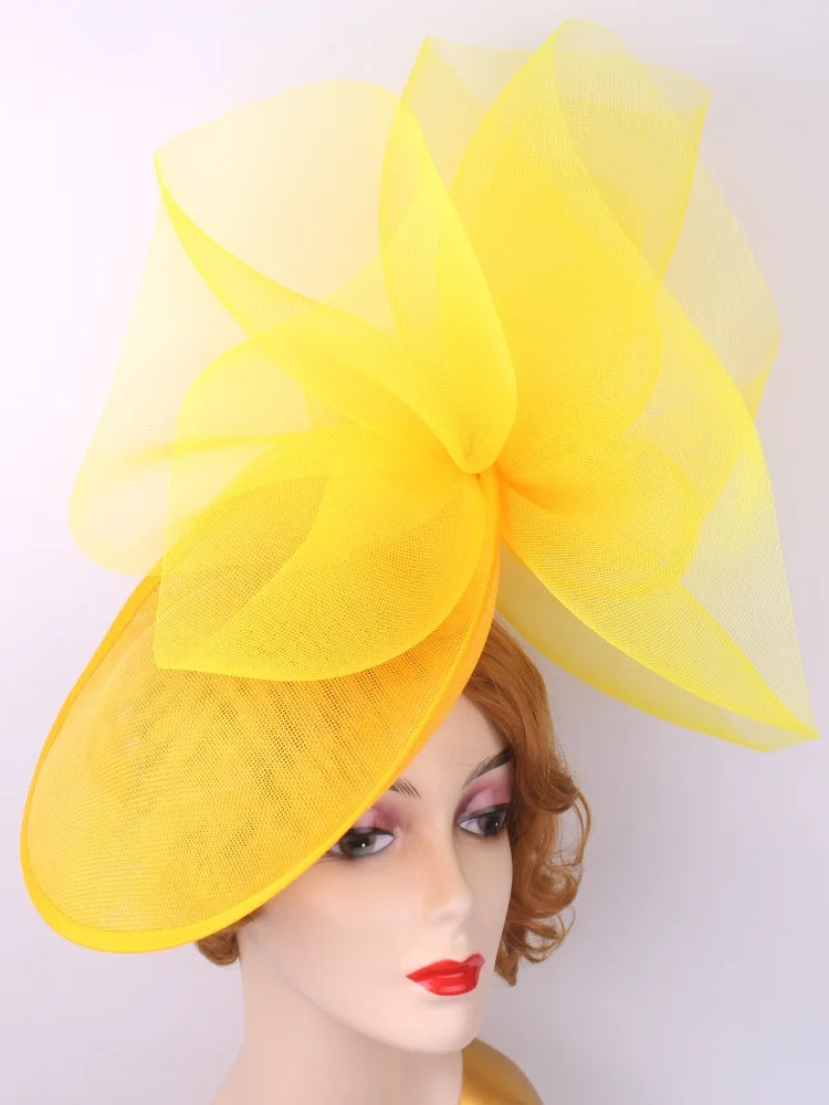 Elegant Wedding Mesh Flower Fascinator Hat for Women Tea Party Headpiece Royal Ascot