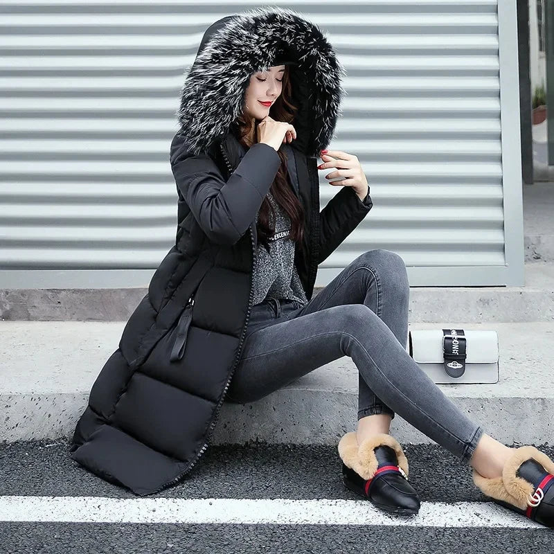 Women's Long down Hooded Jacket