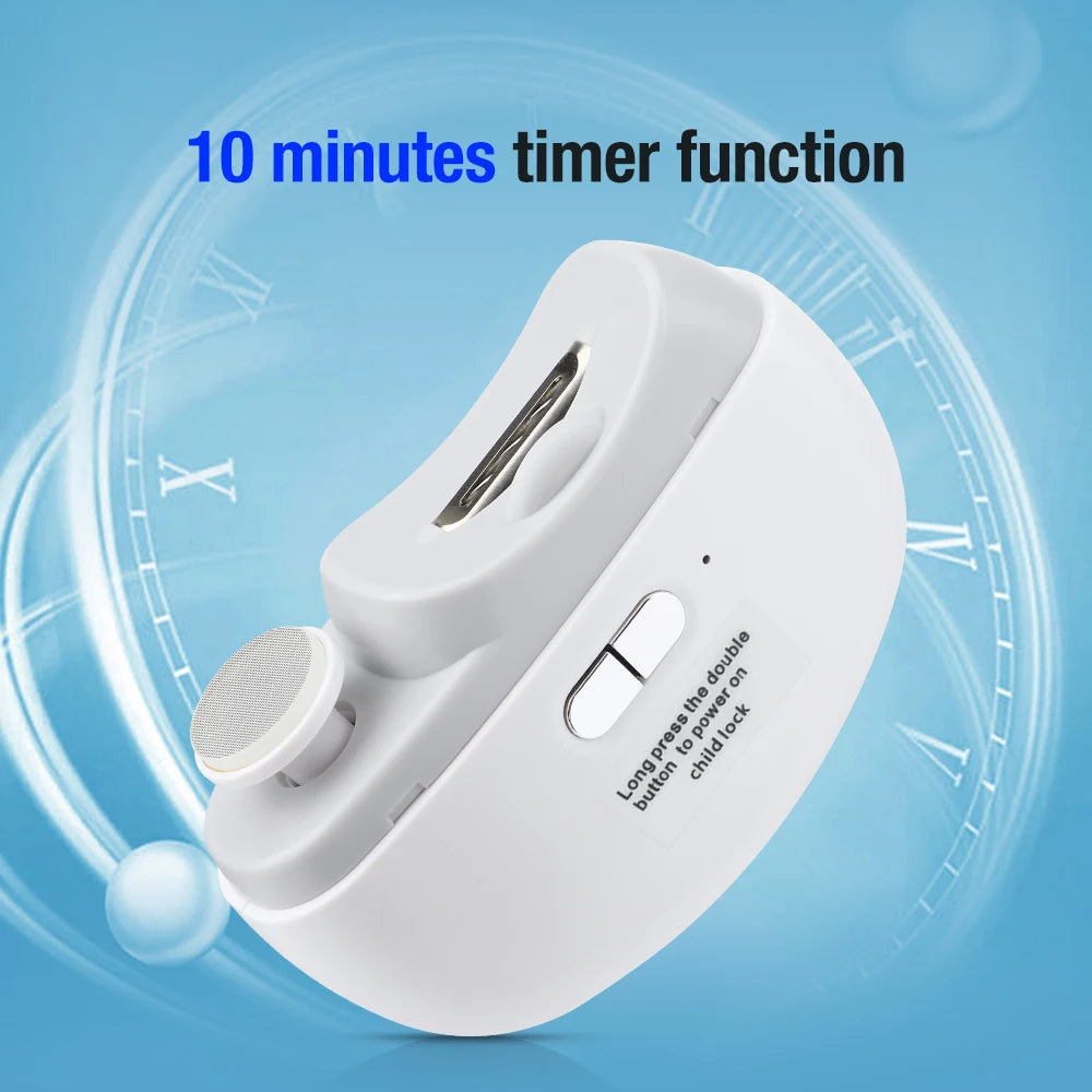 Automatic Electric Nail Clipper, 2 in 1 Auto Fingernail Cutter & Polishing Grinder for Baby Senior Adults, 2-Speed Nail Trimmer