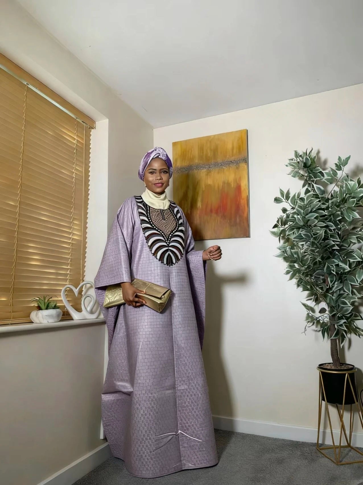 African Women's Bazin Riche Boubou Dress | Dashiki Wedding Gown Robe | 11 Colours