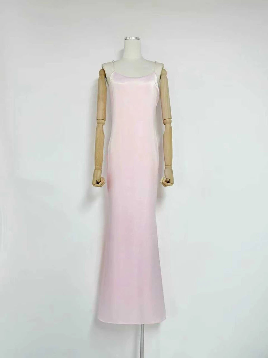 VGH Formal Feather Cape Sleeve Maxi Dress for Women O Neck Spaghetti Strap Floor Length Long Evening Prom Cocktail Party Gown