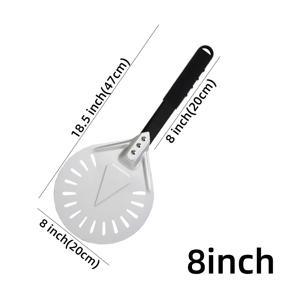 7 8 9 10 Inch Long Pizza Peel AdjustableTurning Shovel Spatula Baking Tool  Kitchen Utensils Nonstick Big Pizza Turner for Oven