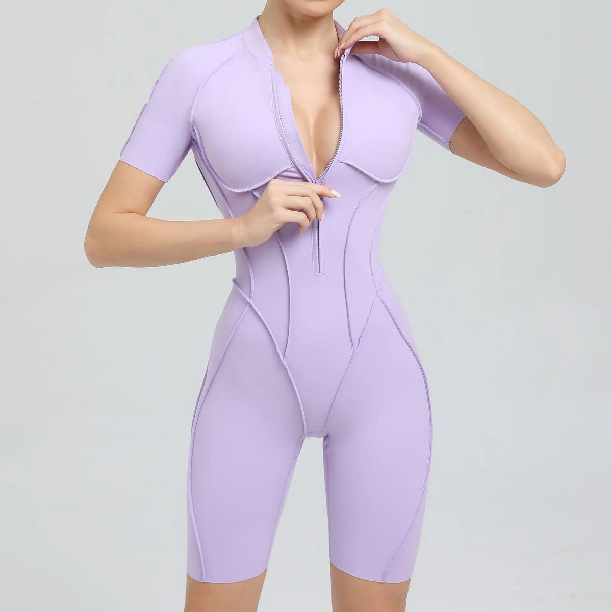 Women’s Sleeveless Yoga Jumpsuit with Open-Back Detail