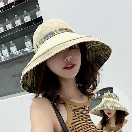 Women's Wide Brim Double-Sided Bucket Hat