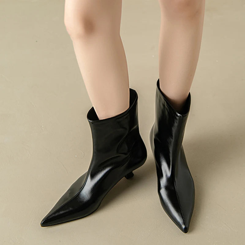 Women's Real Leather Ankle Boots