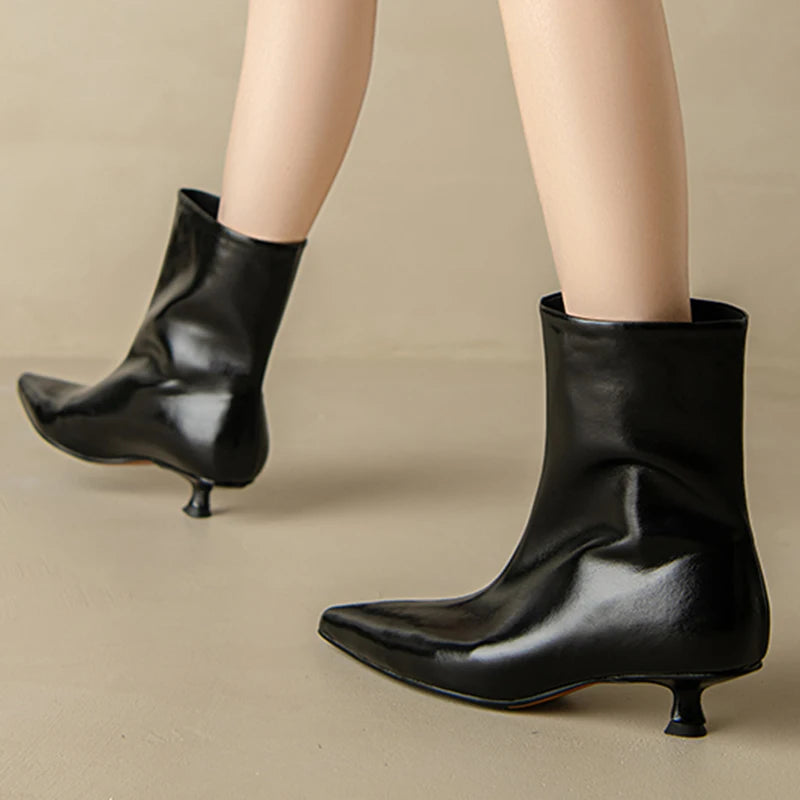 Women's Real Leather Ankle Boots