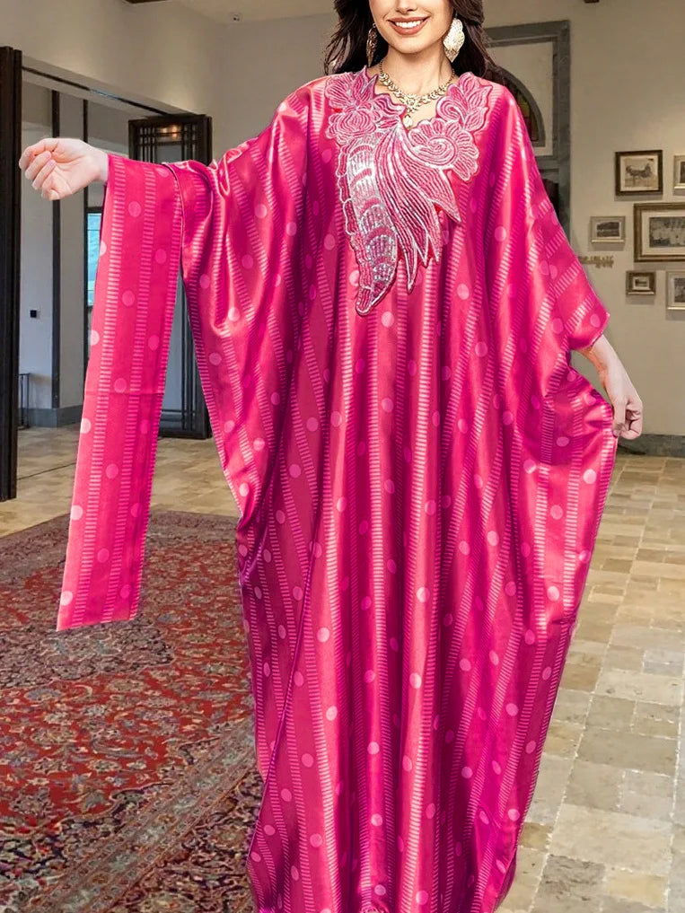 Women African Muslim Fashion Kaftan Evening Party Dresses Boubou Outfits