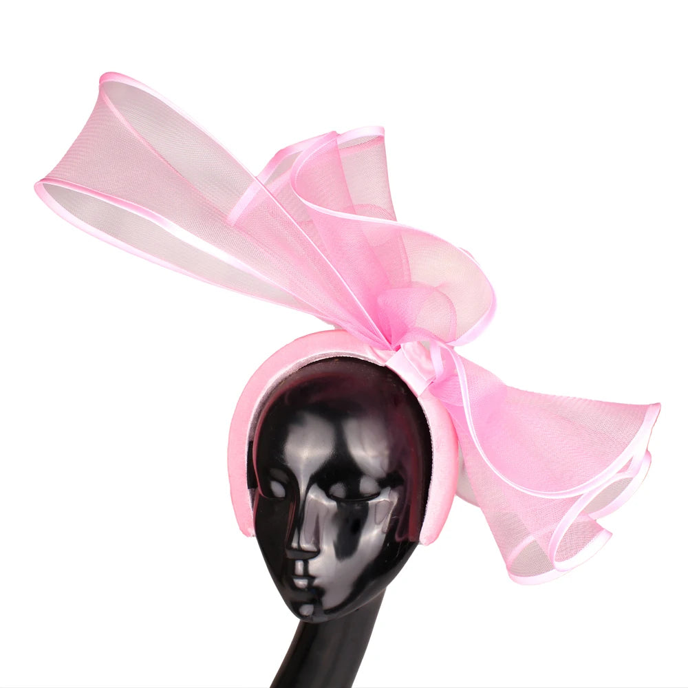 Solid Mesh Fascinator Hairband | Wedding, Cocktail & Tea Party Hat
