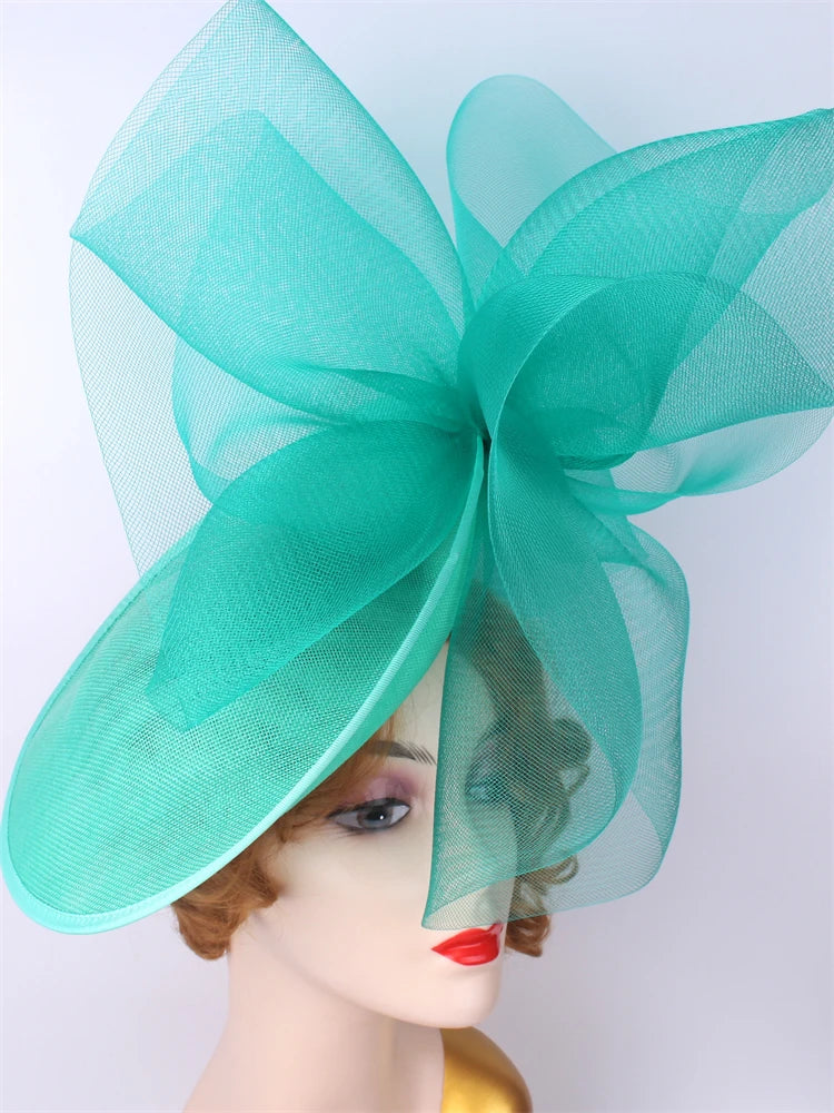 Elegant Wedding Mesh Flower Fascinator Hat for Women Tea Party Headpiece Royal Ascot