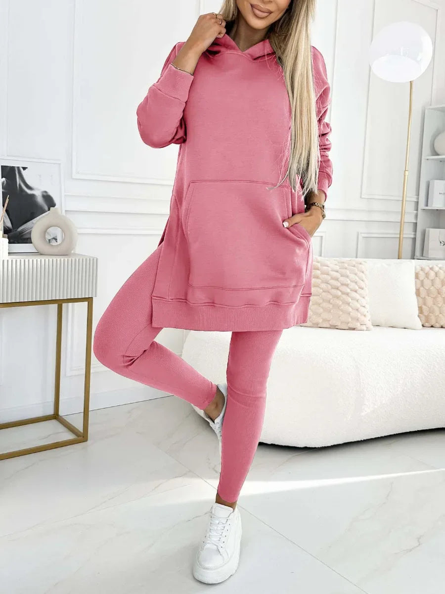 Women's Two Pieces Set Hooded Tracksuit Set