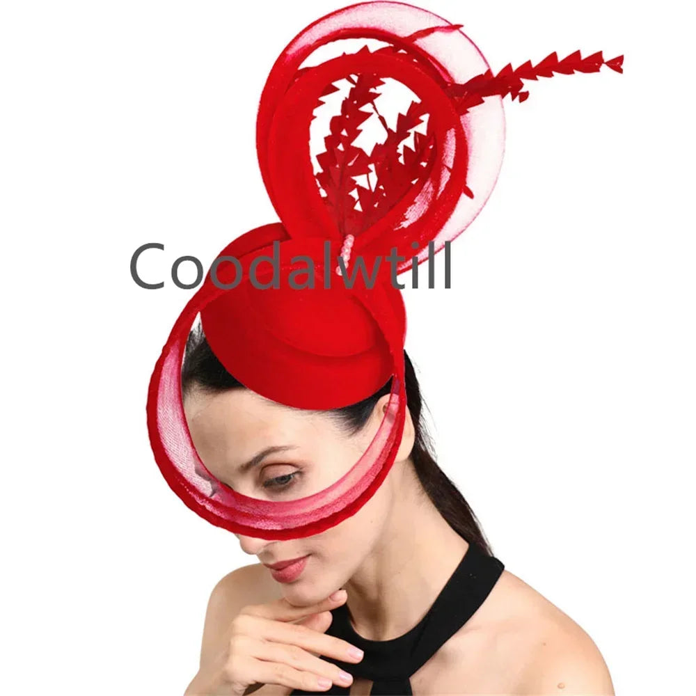 Women Vintage Pillbox Cap Headband Elegant Cocktail Kentucky Headpiece Fascinators