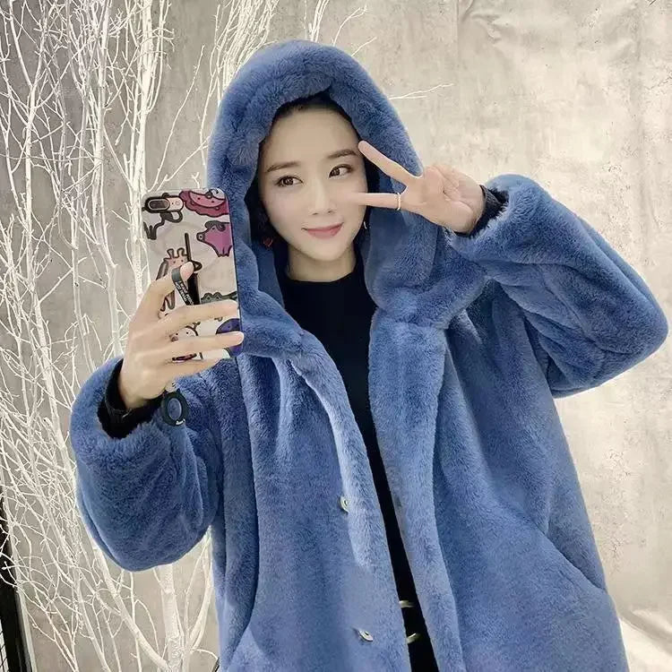 Women's Faux Fur Maxi Thick Autumn Luxury Winter Coat