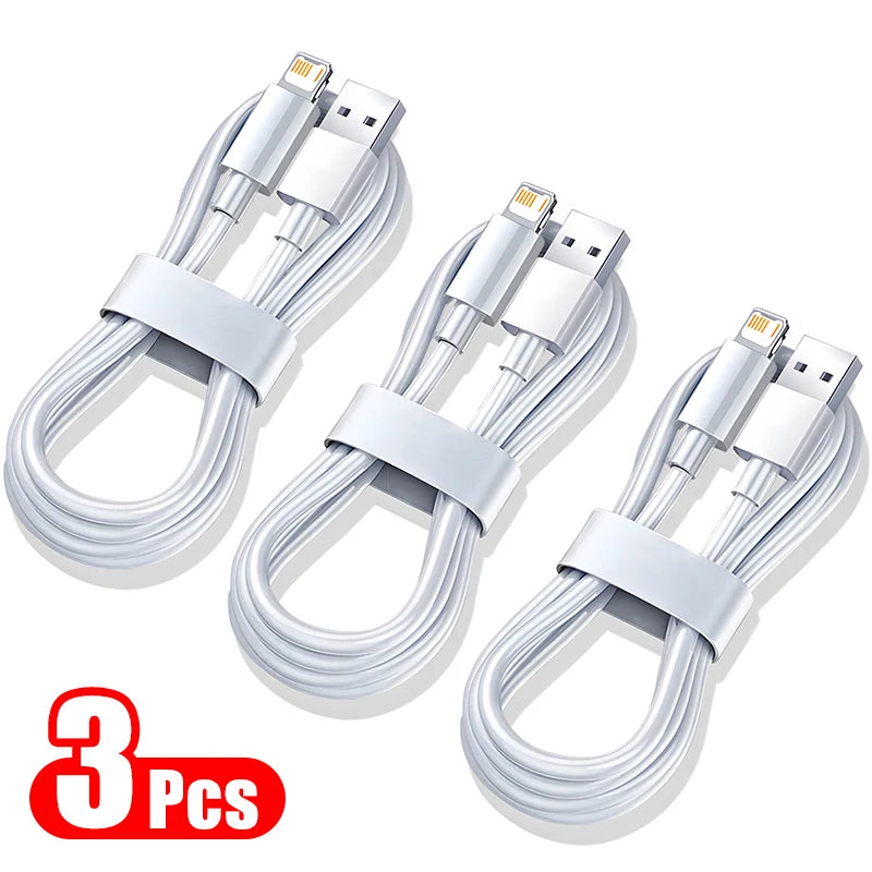1-3 PCS PD 35W USB Cable for iPhone 16 15 14 13 12 11 Pro Max Plus XR XS Fast Charging USB C Charger Cable Date Wire Accessories