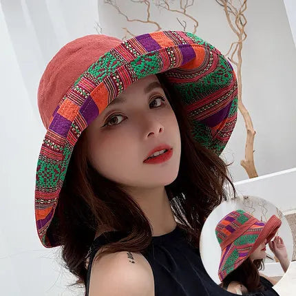 Women's Wide Brim Double-Sided Bucket Hat