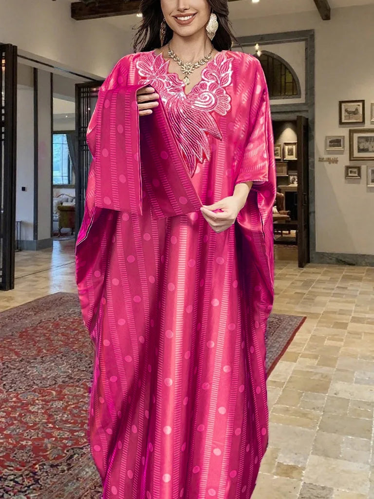 Women African Muslim Fashion Kaftan Evening Party Dresses Boubou Outfits