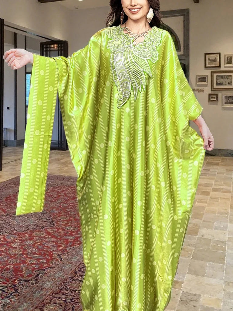 Women African Muslim Fashion Kaftan Evening Party Dresses Boubou Outfits