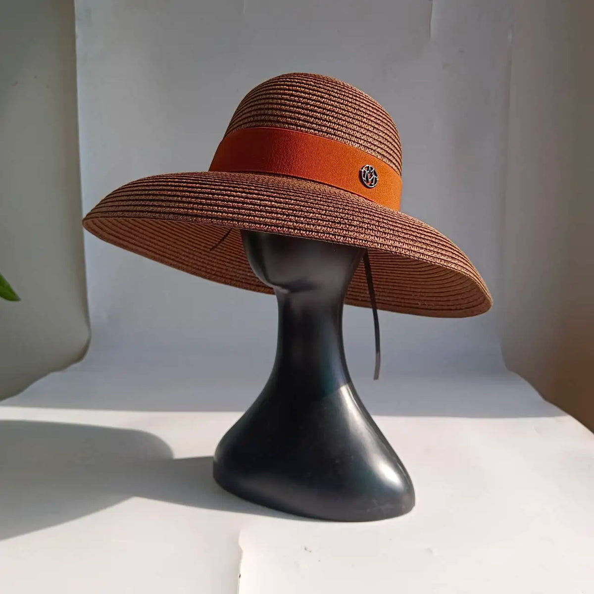 Women's Shiny Straw Sun Hat | Hepburn Style Beach Hat