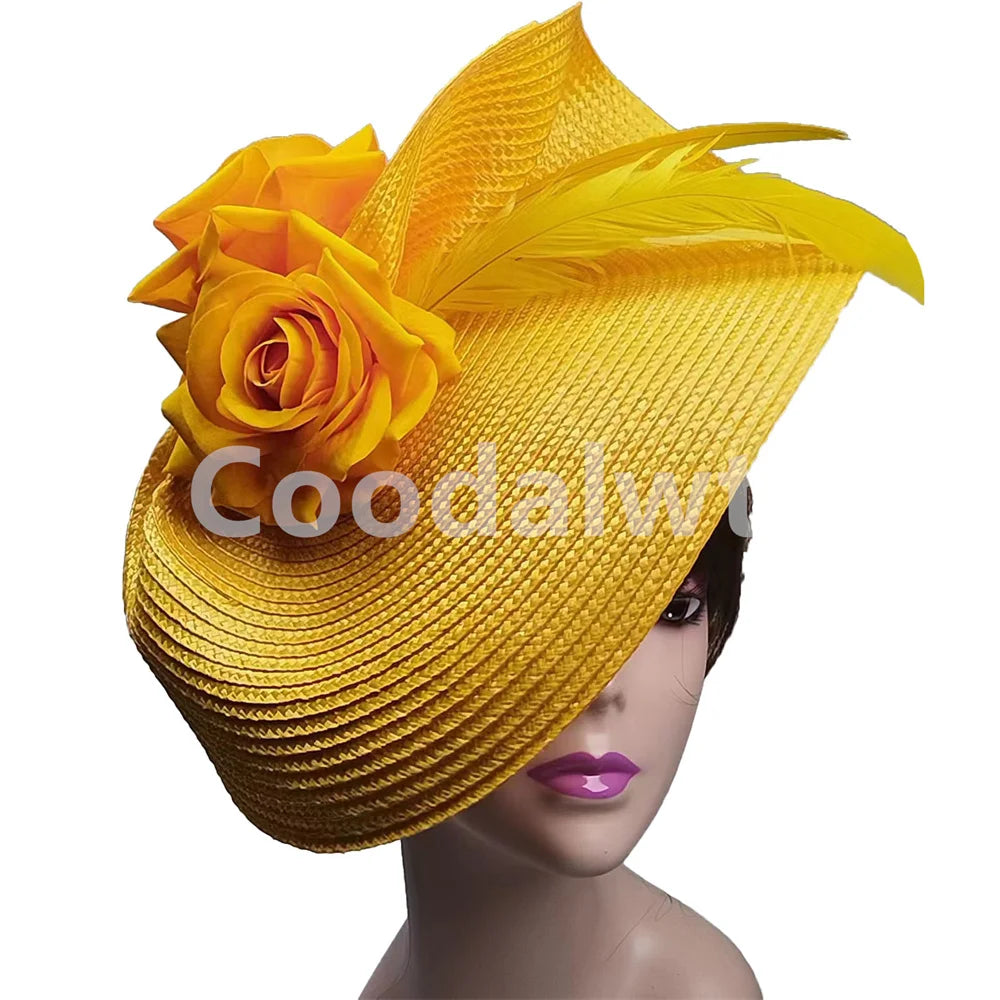 Women's Pillbox Fascinator Hat | Flower & Feather Headwear for Weddings & Ascot